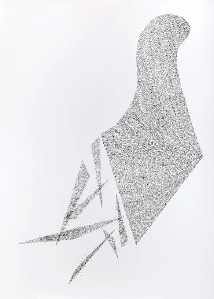 figury pływające - cykl grafik Piotra Szulkowskiego