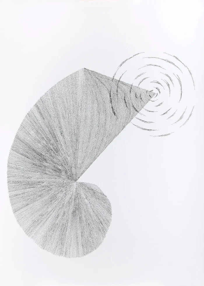 figury pływające - cykl grafik Piotra Szulkowskiego