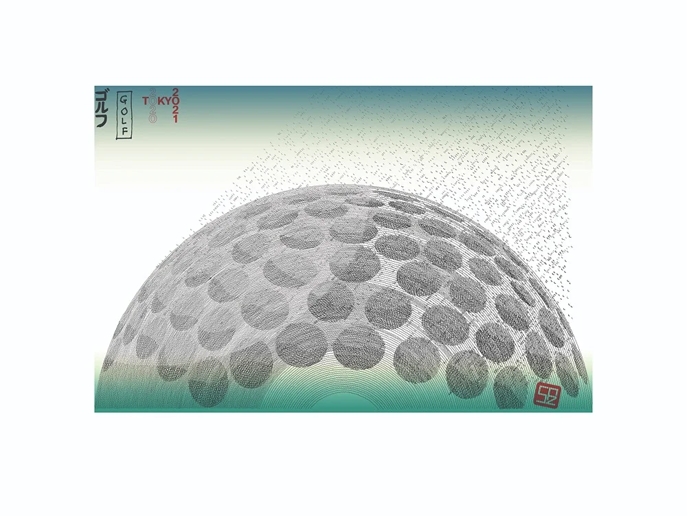 golf - serigrafia, rok 2020