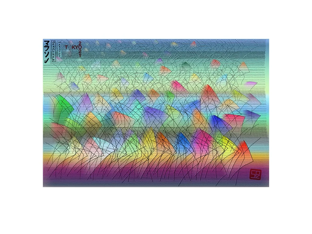 maraton - serigrafia, rok 2020