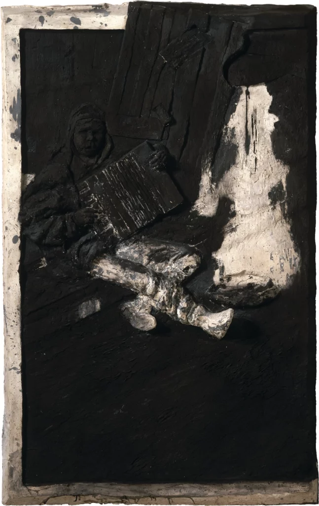 „Grający” odlew gipsowy 125 x 210 cm 2004 r