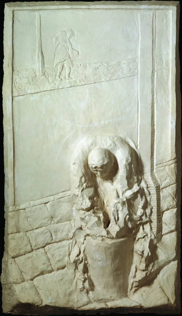 „Grzebiący” odlew gipsowy 212 x 128 cm 2004 r.