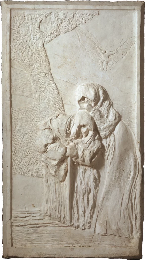 „Szept” odlew gipsowy 119 x 205 cm 2004 r